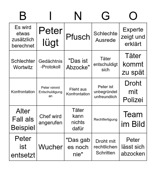 Achtung Abzocke V3 Bingo Card