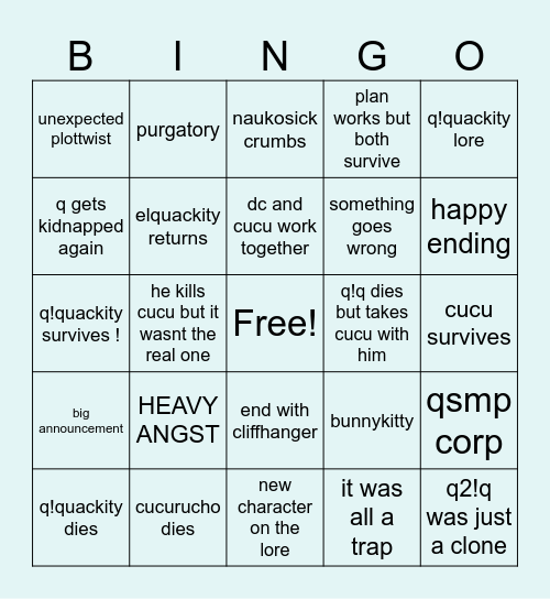 quackity (ggs) 12/07/2026 Bingo Card