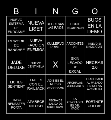 BINGO DE TENNOCON 2026 CON DEUCE Bingo Card