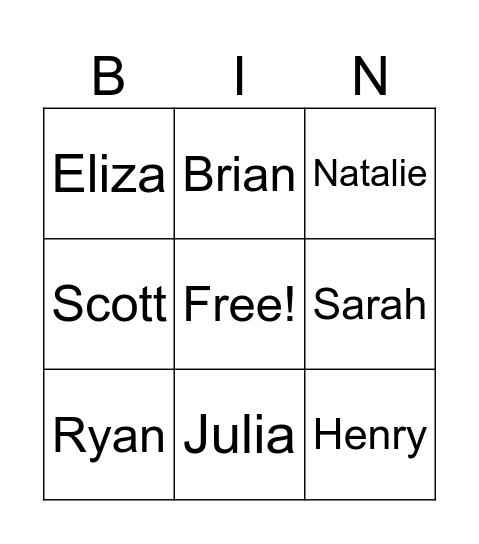 summer  activaties Bingo Card
