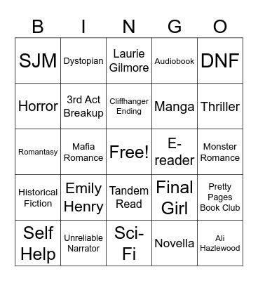 Book Retreat Bingo Card
