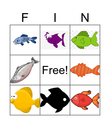 Fish Bingo Card