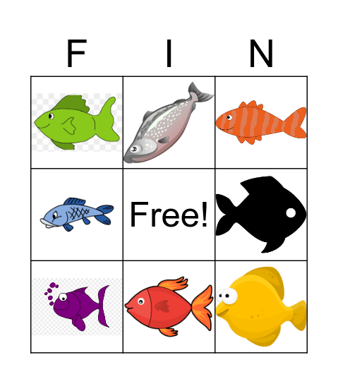 Fishy Bingo Card
