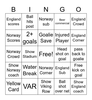 FIFA 26 Bingo Card