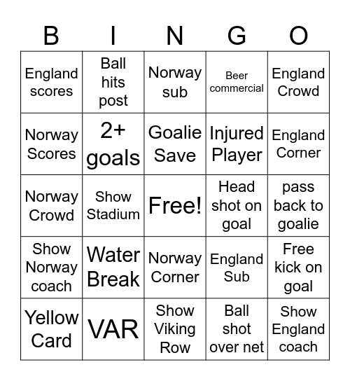 FIFA 26 Bingo Card