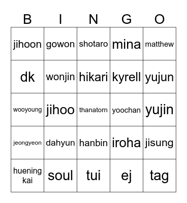 lia's biases bingo! Bingo Card