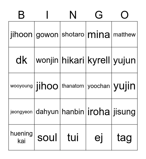 lia's biases bingo! Bingo Card