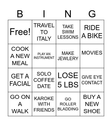 Summer 2026 Bingo Card