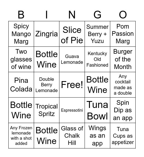 Happy Saturday! Bingo Card