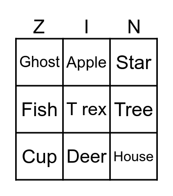 Violet Zingo Board Bingo Card