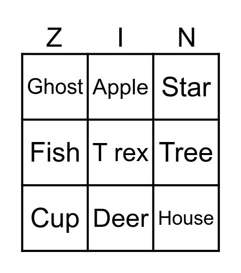 Violet Zingo Board Bingo Card