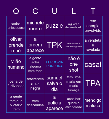 VENDETA OCULTA Bingo Card