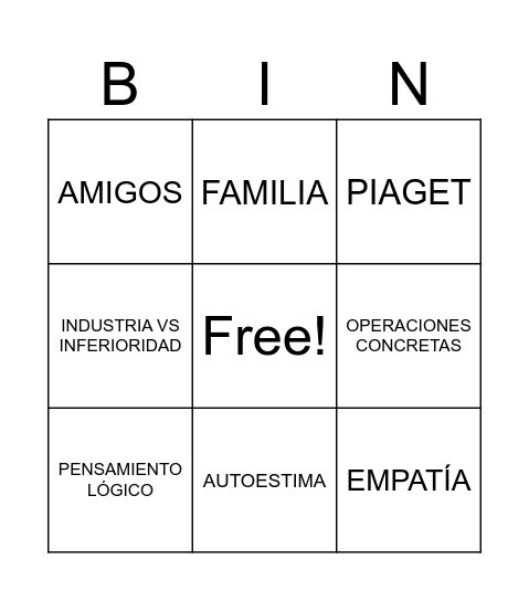 Bingo Card