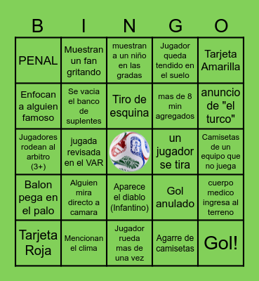 NOR v ENG Bingo Card
