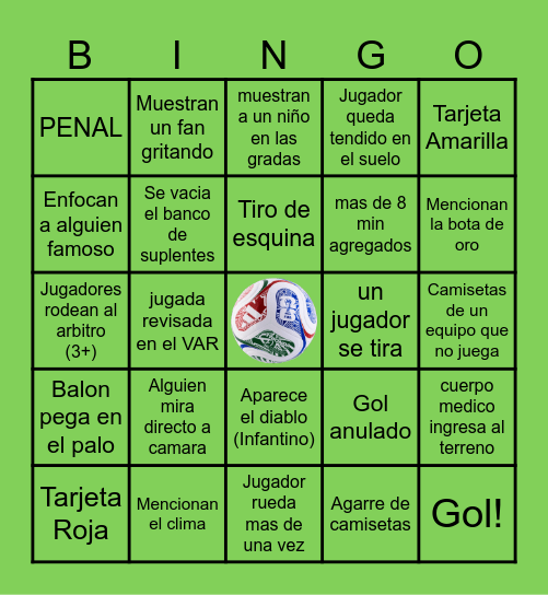 FRA v ENG Bingo Card