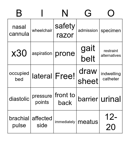 CHAPTER 6/7 Bingo Card