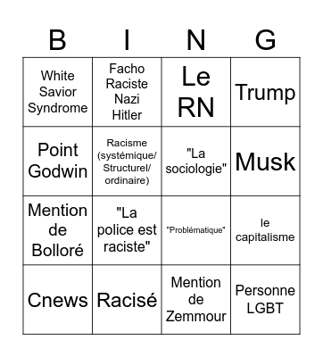 Bingo de gauchiste loco Bingo Card