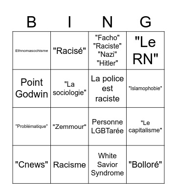 Le Bingo du gaucho loco Bingo Card