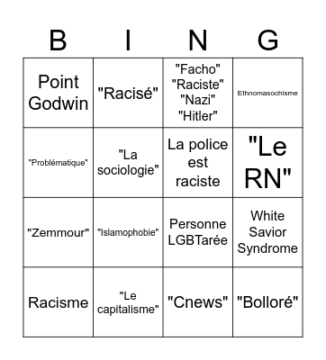Le Bingo du gaucho loco Bingo Card