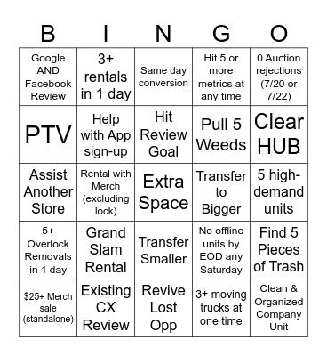 ESS Bingo Card