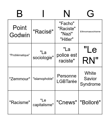 Le Bingo du gaucho loco Bingo Card