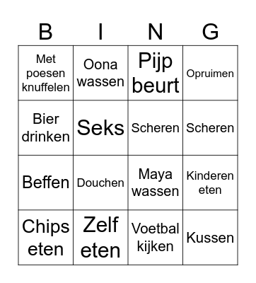 Berts Bingo Card