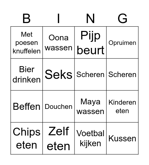 Berts Bingo Card