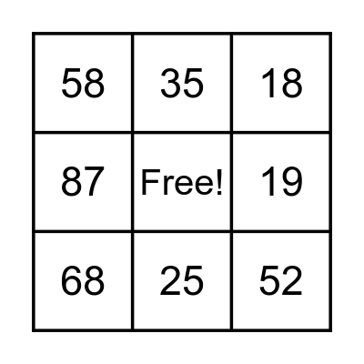 Thiago Bingo Card