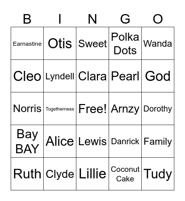 Cousins Cuttin Up Cookout Bingo Card