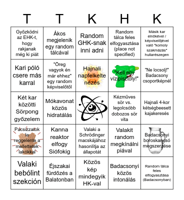 EHK Tábor 2026 - TTK HK bingó Bingo Card