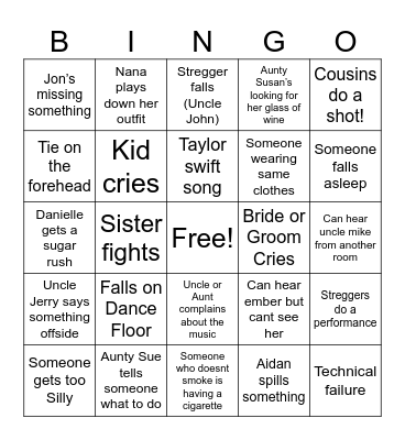 Jess & Stacie’s Bingo Card