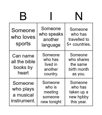 Bingo Card