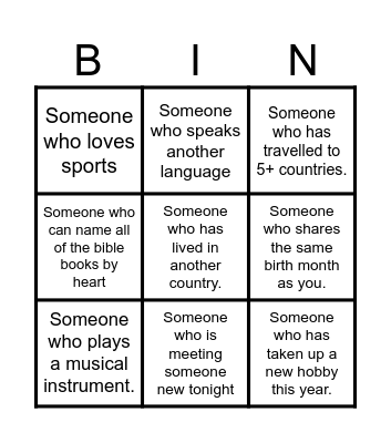 Bingo Card