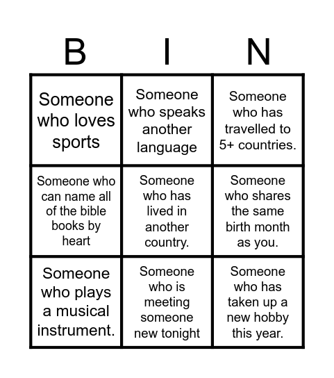 Bingo Card