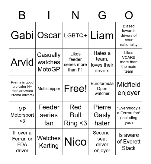 Bingo Card