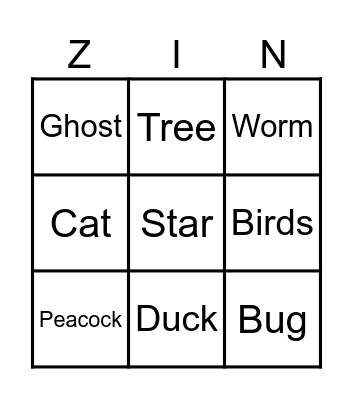 Mommy Zingo Board Bingo Card
