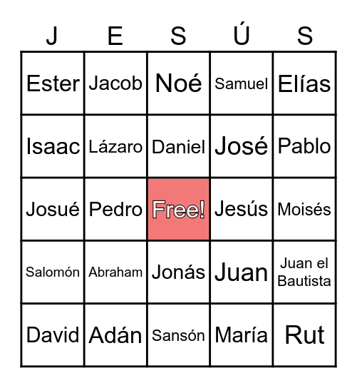 BINGO BÍBLICO Bingo Card