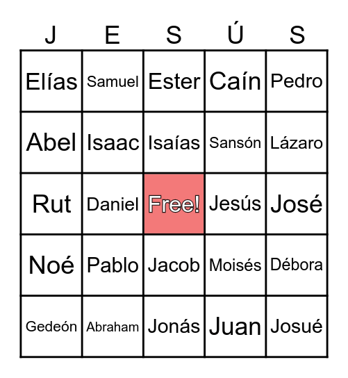 BINGO BÍBLICO Bingo Card