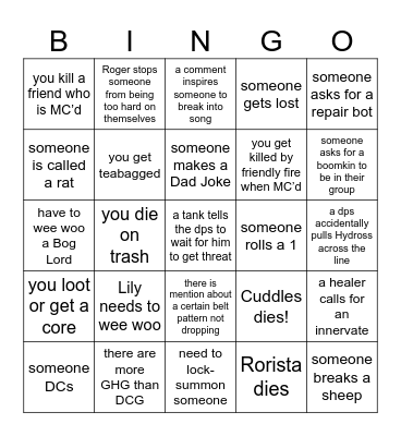 Going Ahead SSC Bingo Card