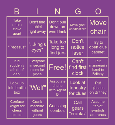 Inventor's 13185 Bingo Card