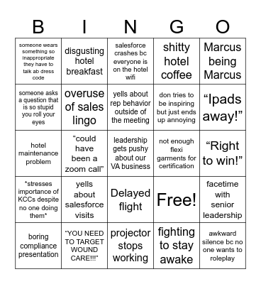 TCMD Refinement Bingo Card