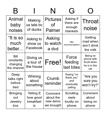 Gamma bingo Card