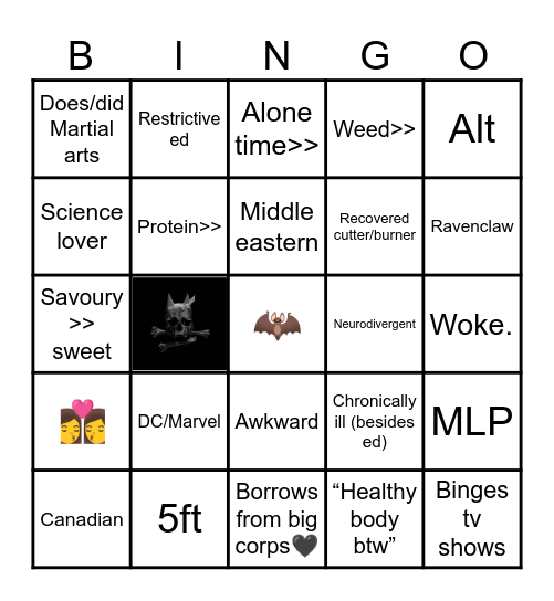 Batman of edrtwt’s bingo 🦇 Bingo Card