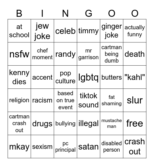 Ugec h def ej Bingo Card