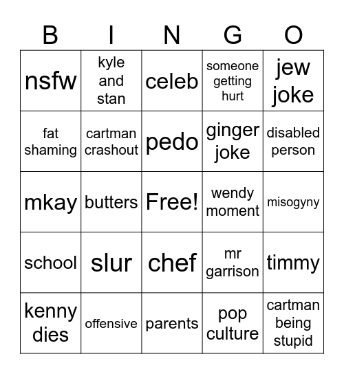 uhxfrbyerxbedcyncreuercn Bingo Card