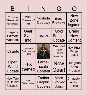 FFXIV 2026 EU Fan Fest Keynote Bingo Card