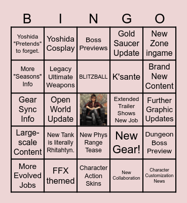 FFXIV 2026 EU Fan Fest Keynote Bingo Card