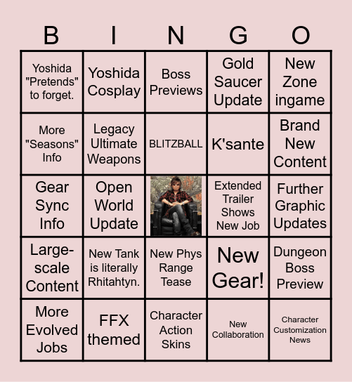 FFXIV 2026 EU Fan Fest Keynote Bingo Card