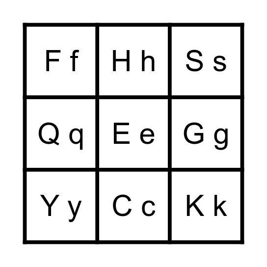 ABC BINGO Card