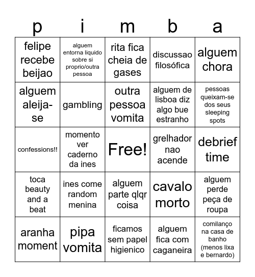 azuzu love Bingo Card